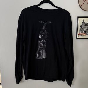 BILL CRISAFI Black Graphic Long Sleeve Shirt